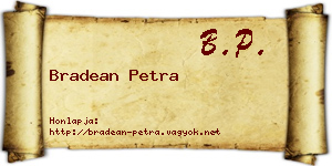 Bradean Petra névjegykártya